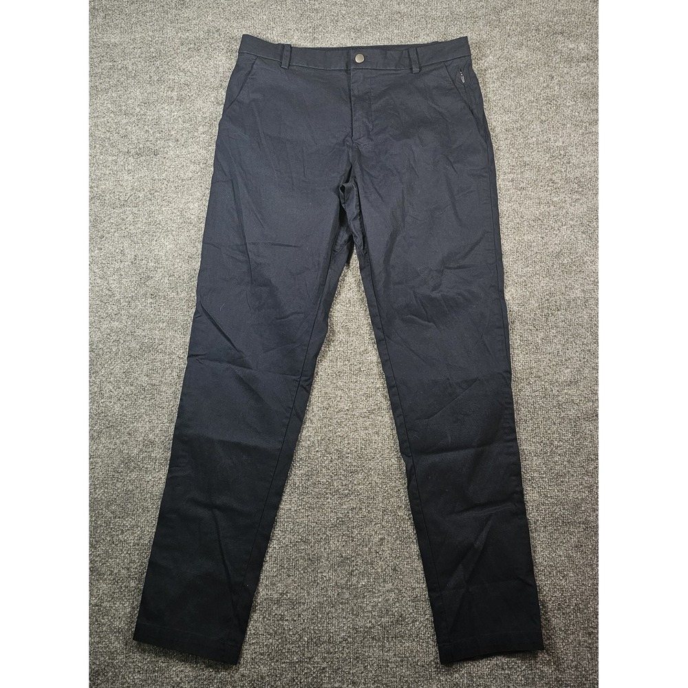 Lululemon Commission Classic Pants Men Sz 34 Navy Blue LM5440S Stretch Chino